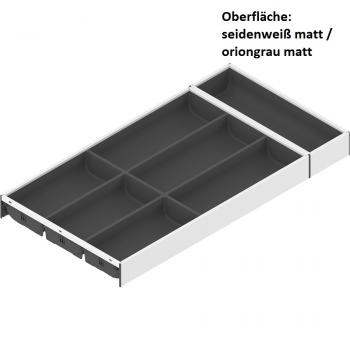 AMBIA-LINE Besteckeinsatz, für LEGRABOX / MERIVOBOX, Kunststoff / Stahl, 7 Besteckfächer, NL=600 mm, Breite=300 mm